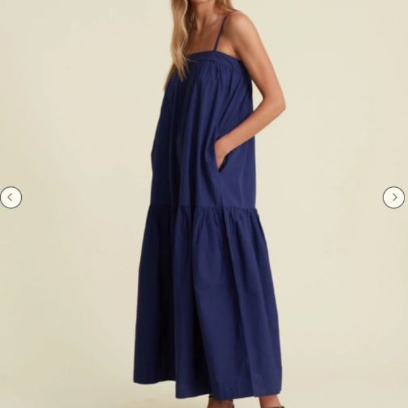 Elegant Blue Midi Dress - Picture 2 of 4